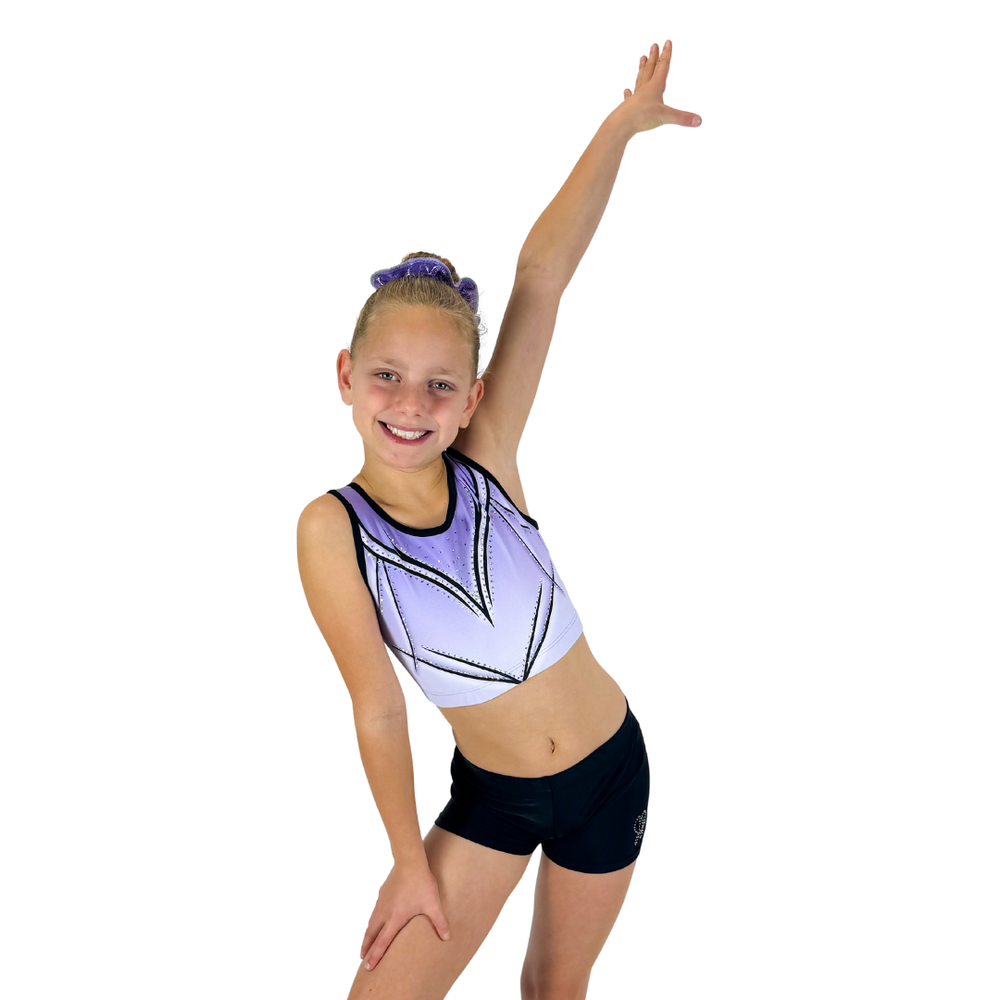 Sparkle&amp;Dream Turntopje Claire Zwart Paars