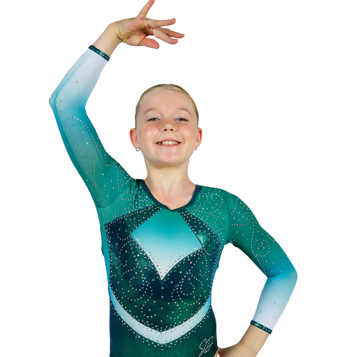 Justaucorps Lois Vert Manches Longues