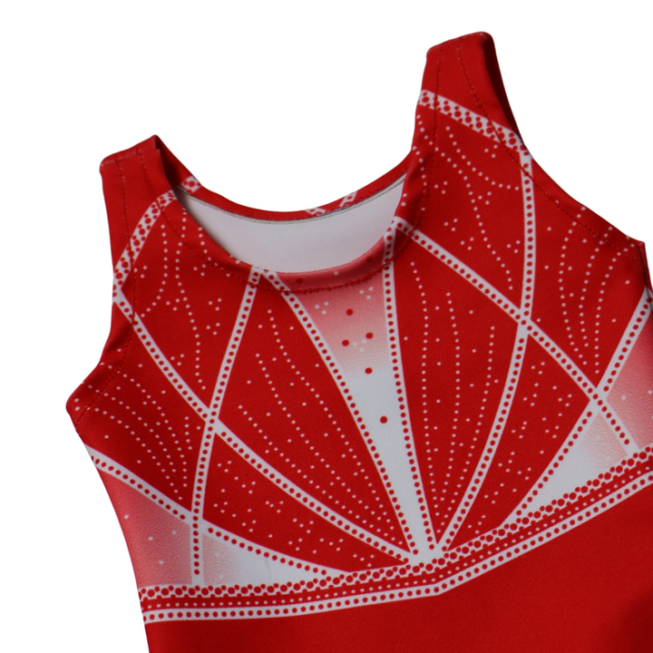 Gymnastics Leotard Cuddle Ariana Red White