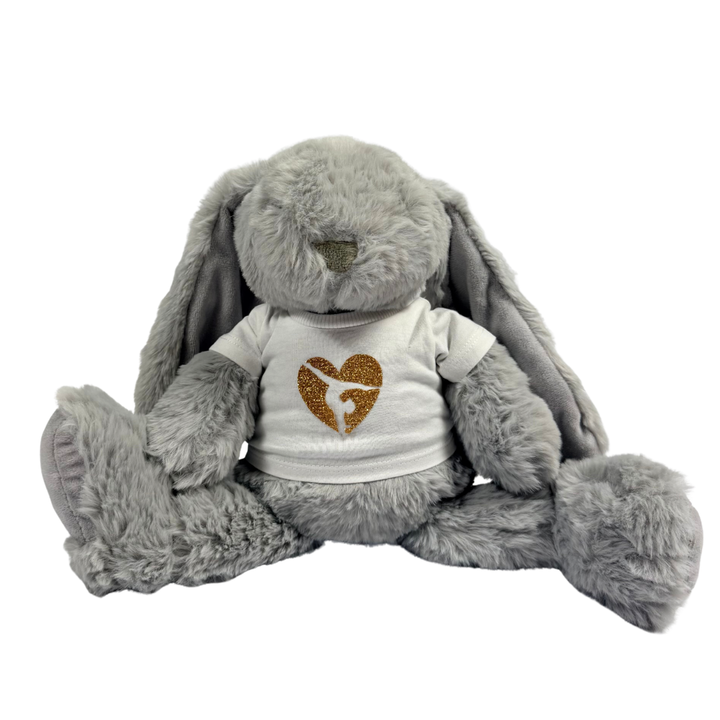 Grey Bunny with Gymnastics Shirt