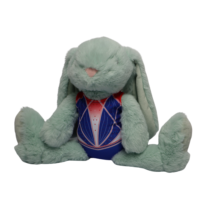 Konijn met Turnpakje Ariana Rood Wit Blauw