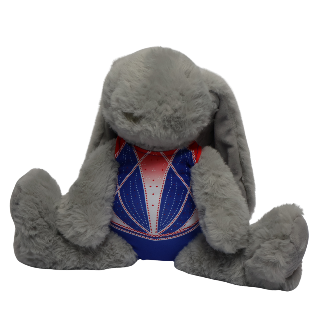 Konijn met Turnpakje Ariana Rood Wit Blauw