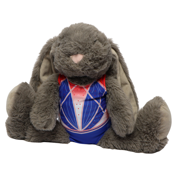Konijn met Turnpakje Ariana Rood Wit Blauw