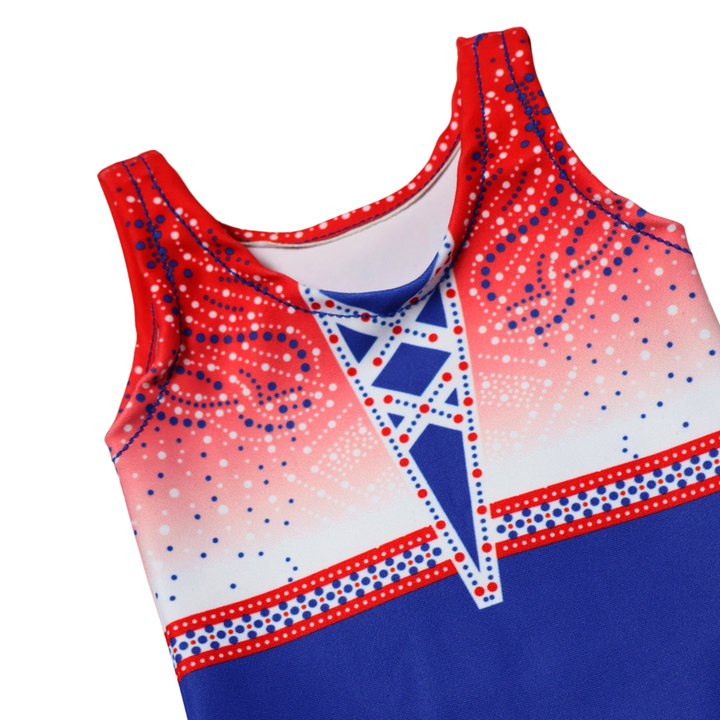 Konijn met Turnpakje Loua Rood Wit Blauw
