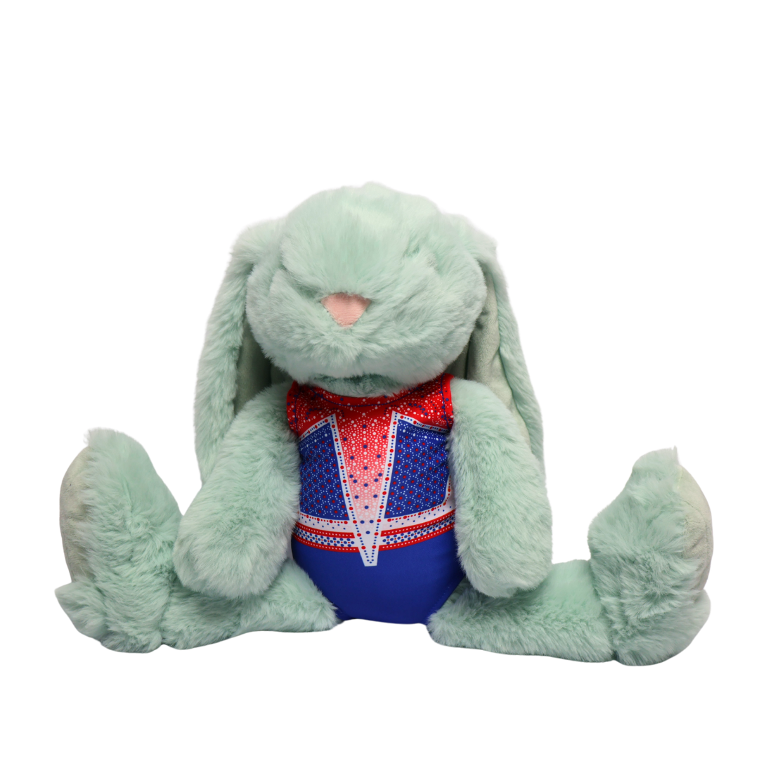 Konijn met Turnpakje Loua Rood Wit Blauw