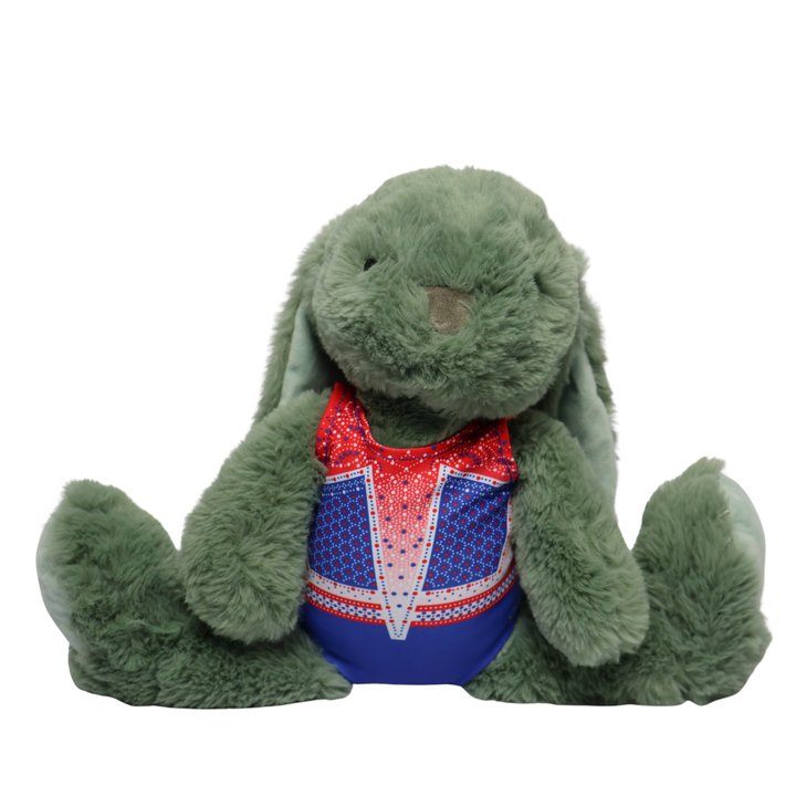 Konijn met Turnpakje Loua Rood Wit Blauw
