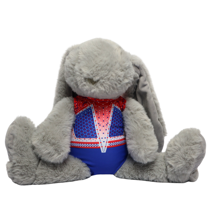 Konijn met Turnpakje Loua Rood Wit Blauw