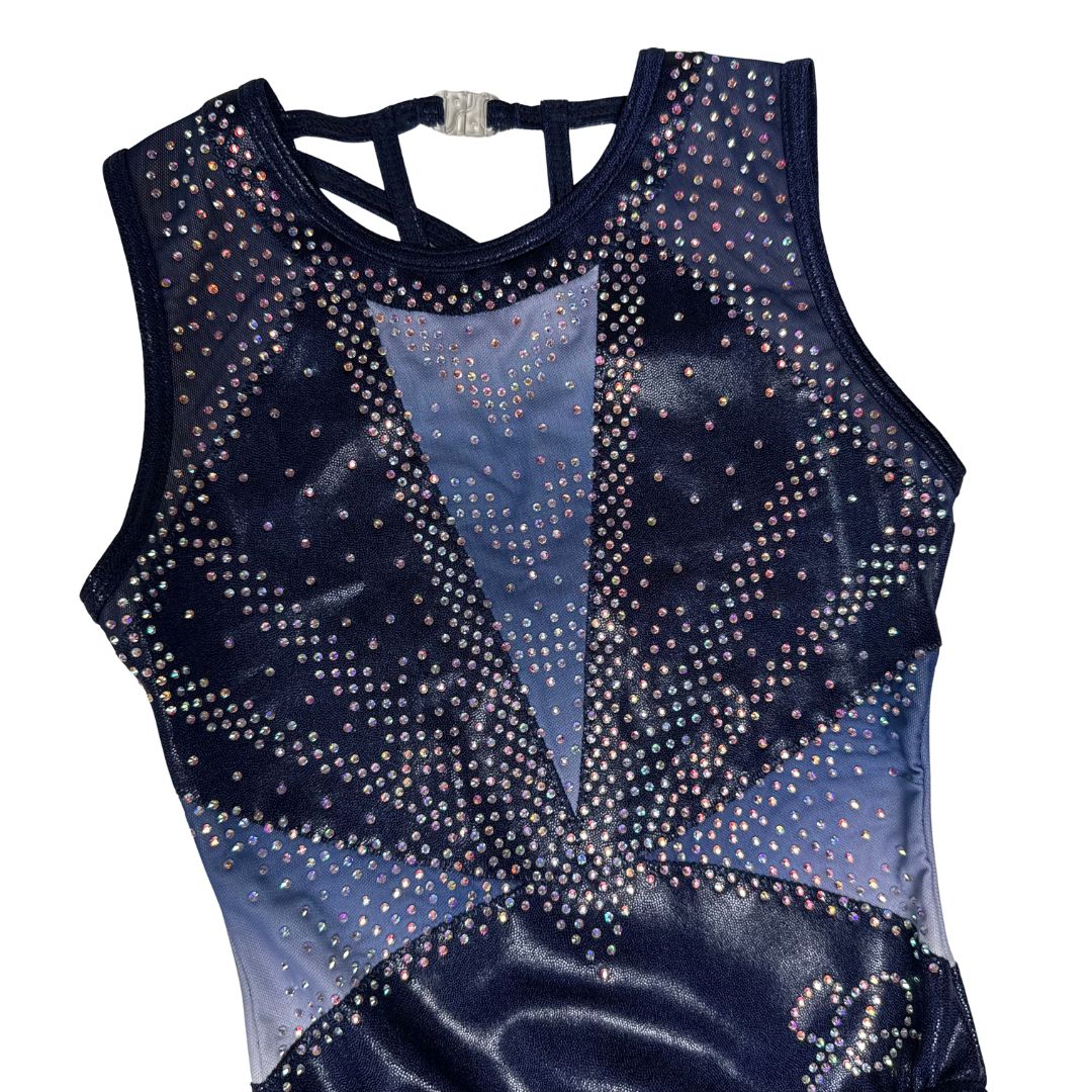 Turnpakje Amy Navy Wit Mouwloos