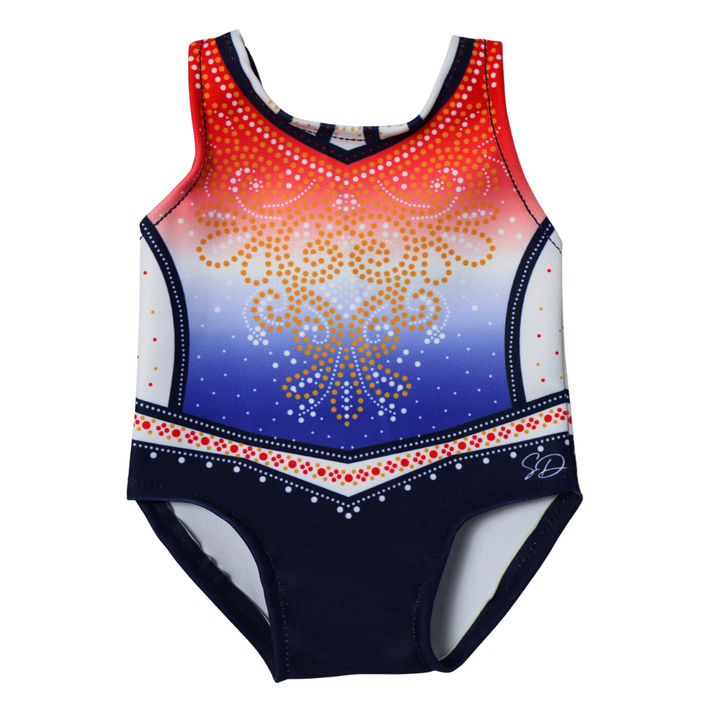Konijn met Turnpakje Danae Rood Wit Blauw