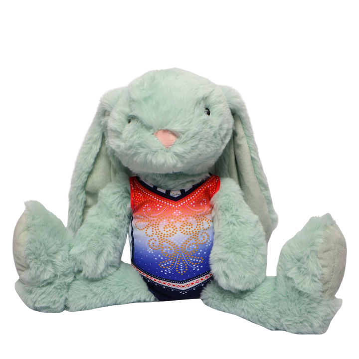 Konijn met Turnpakje Danae Rood Wit Blauw