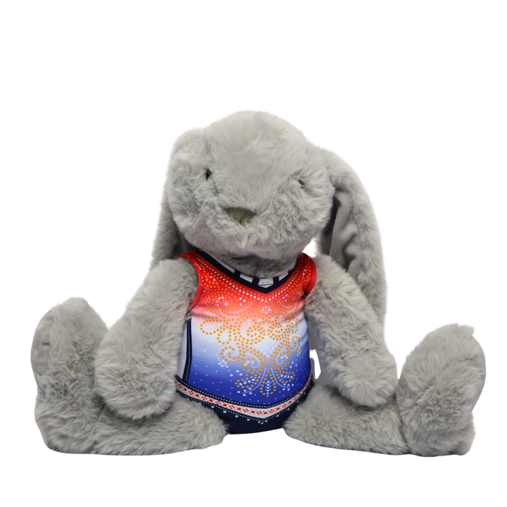 Konijn met Turnpakje Danae Rood Wit Blauw