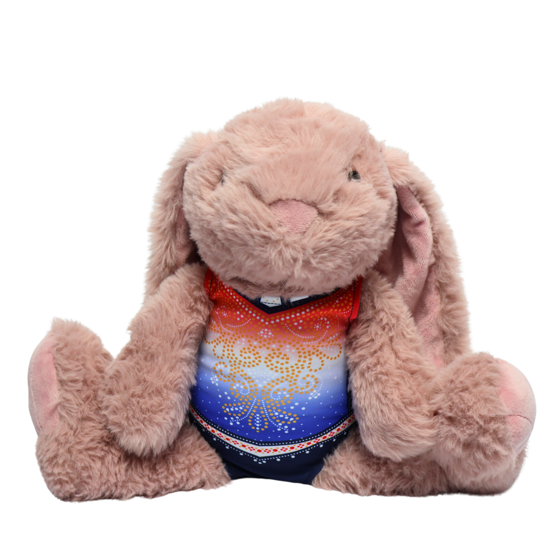 Konijn met Turnpakje Danae Rood Wit Blauw