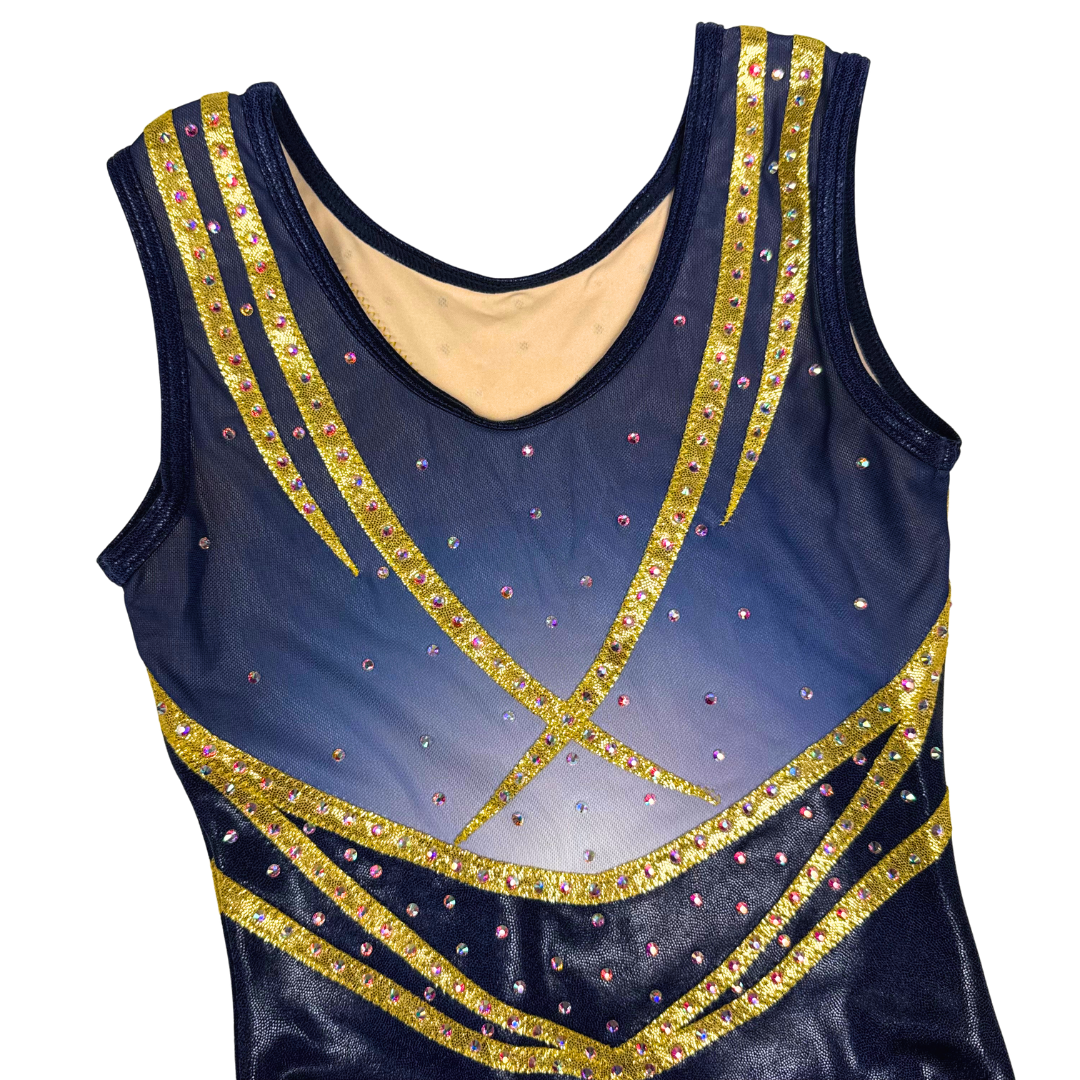 Turnpakje Bibi Navy Goud Mouwloos