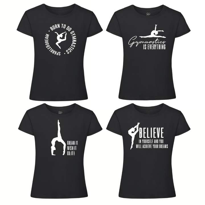 T-Shirt Black Gymnastics 