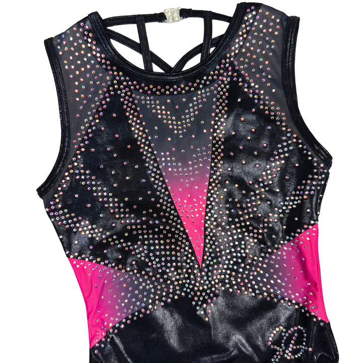 Turnpakje Amy Roze Zwart Mouwloos