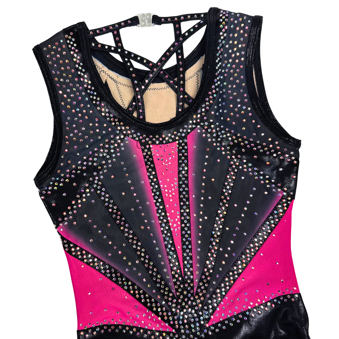 Turnpakje Amy Roze Zwart Mouwloos