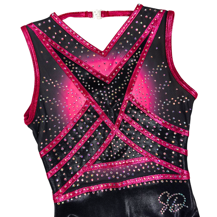 Turnpakje Fem Roze Zwart Mouwloos