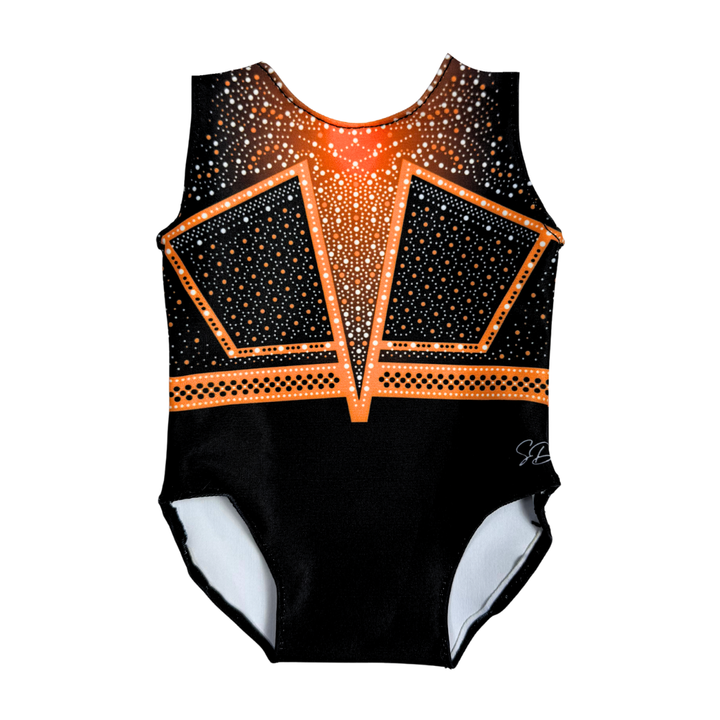 Konijn Mint met Turnpakje Loua Zwart Oranje