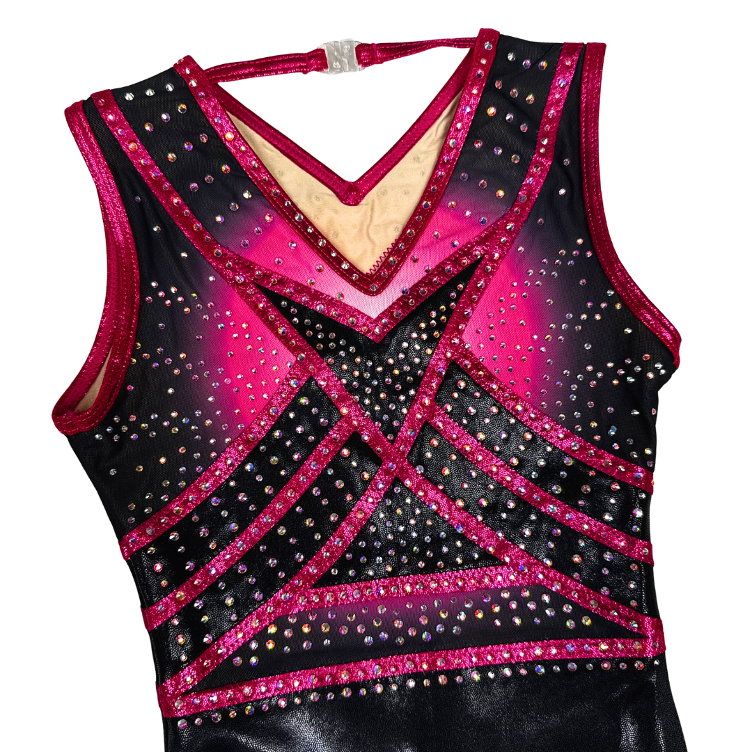 Turnpakje Fem Roze Zwart Mouwloos