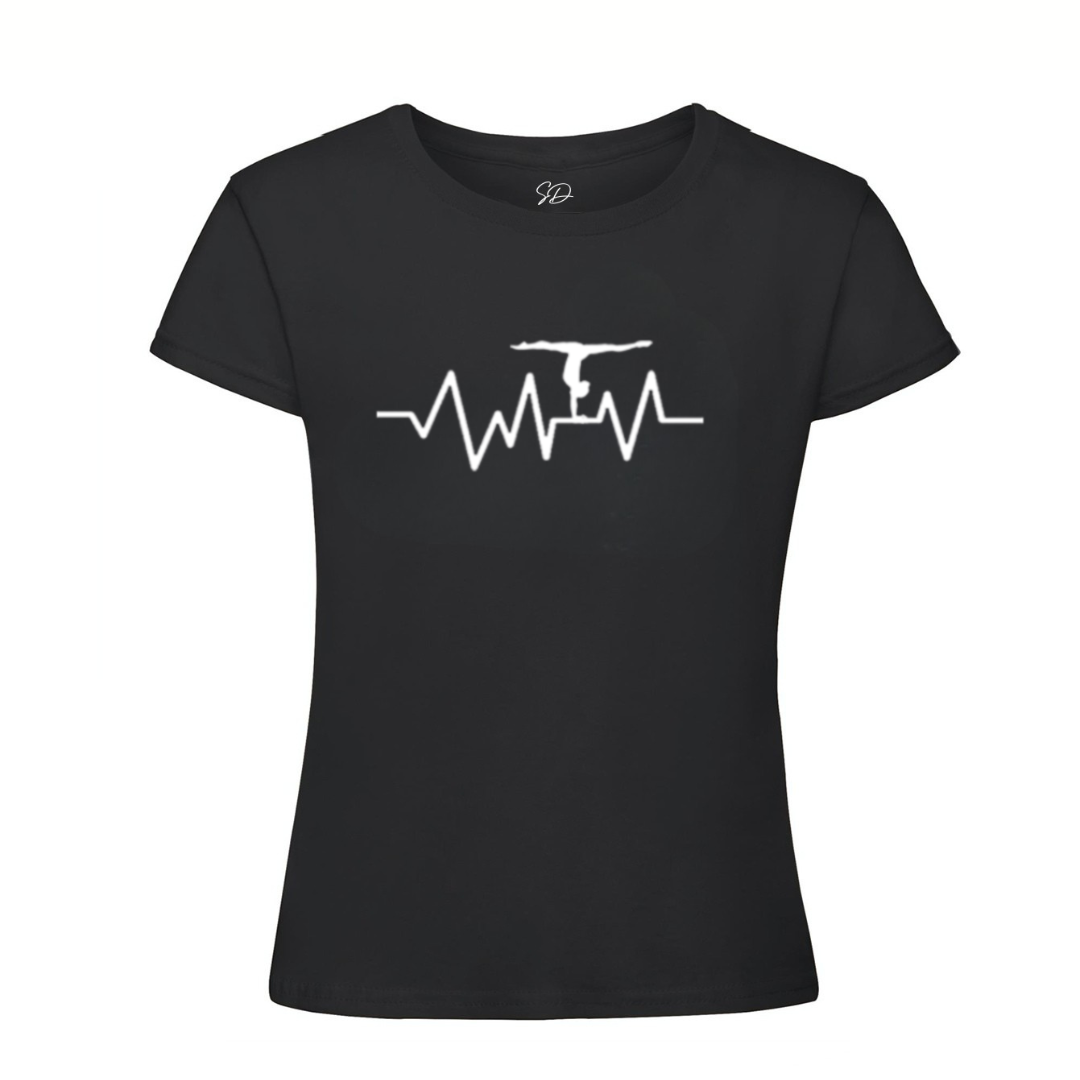 T-Shirt Black Gymnastics 