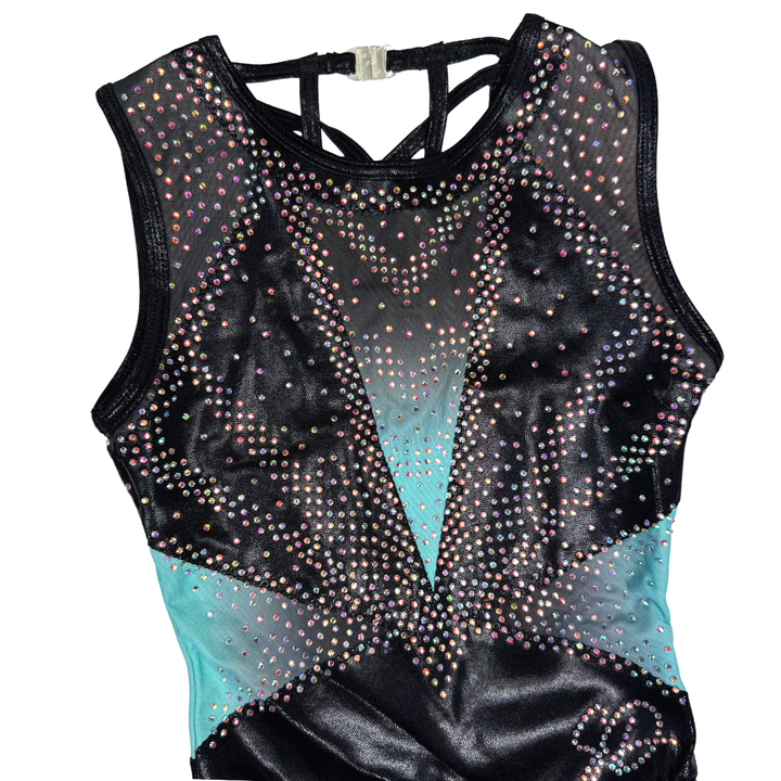 Turnpakje Amy Mint Zwart Mouwloos