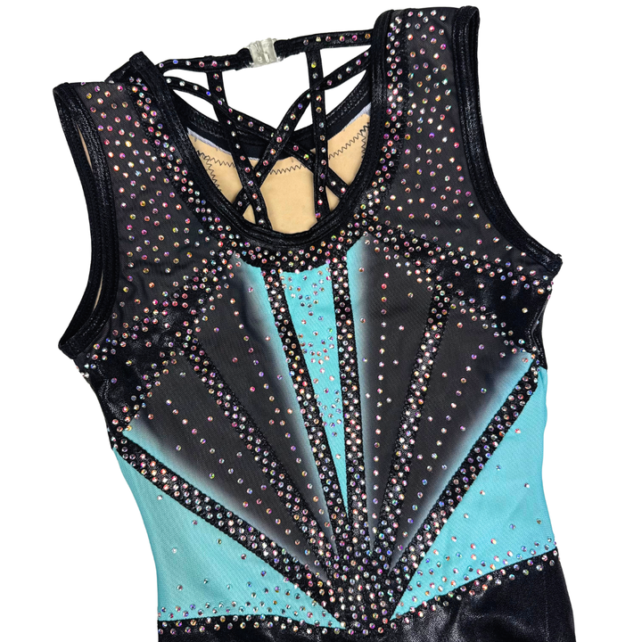 Turnpakje Amy Mint Zwart Mouwloos