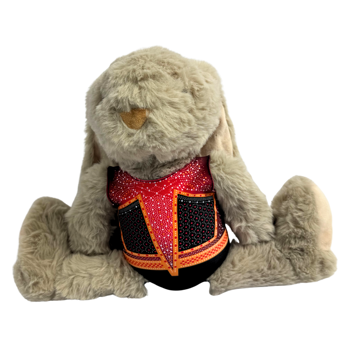 Konijn met Turnpakje Loua Oranje Zwart