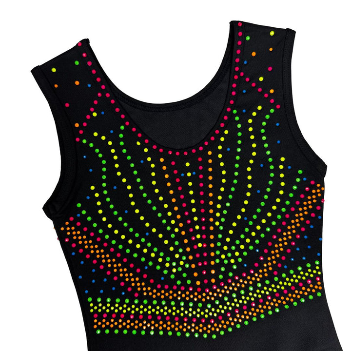 Turnpakje Yfke Zwart Neon Mouwloos