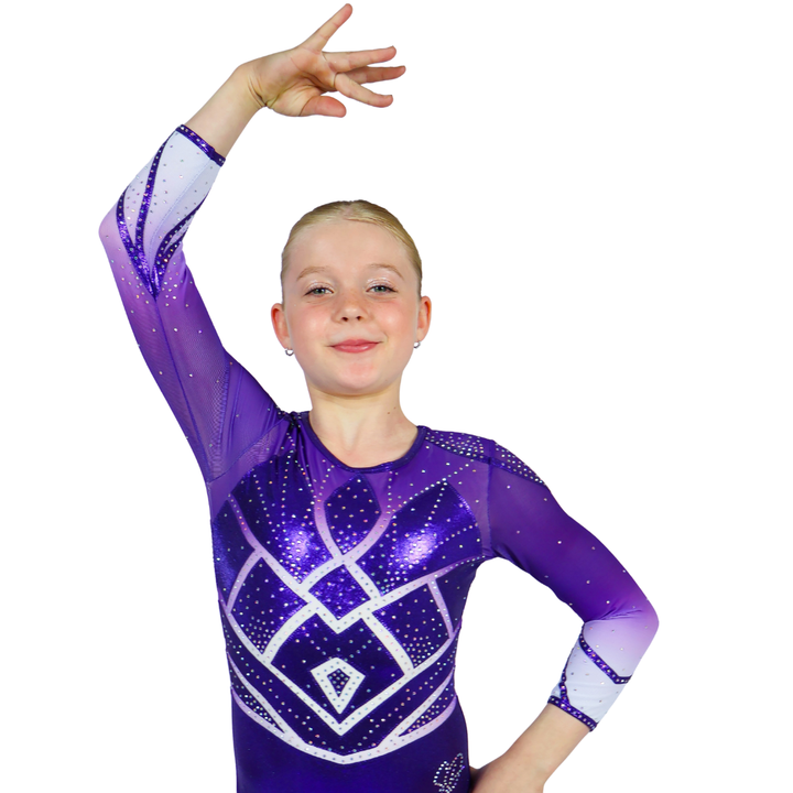 Justaucorps Nova Violet Manches Longues