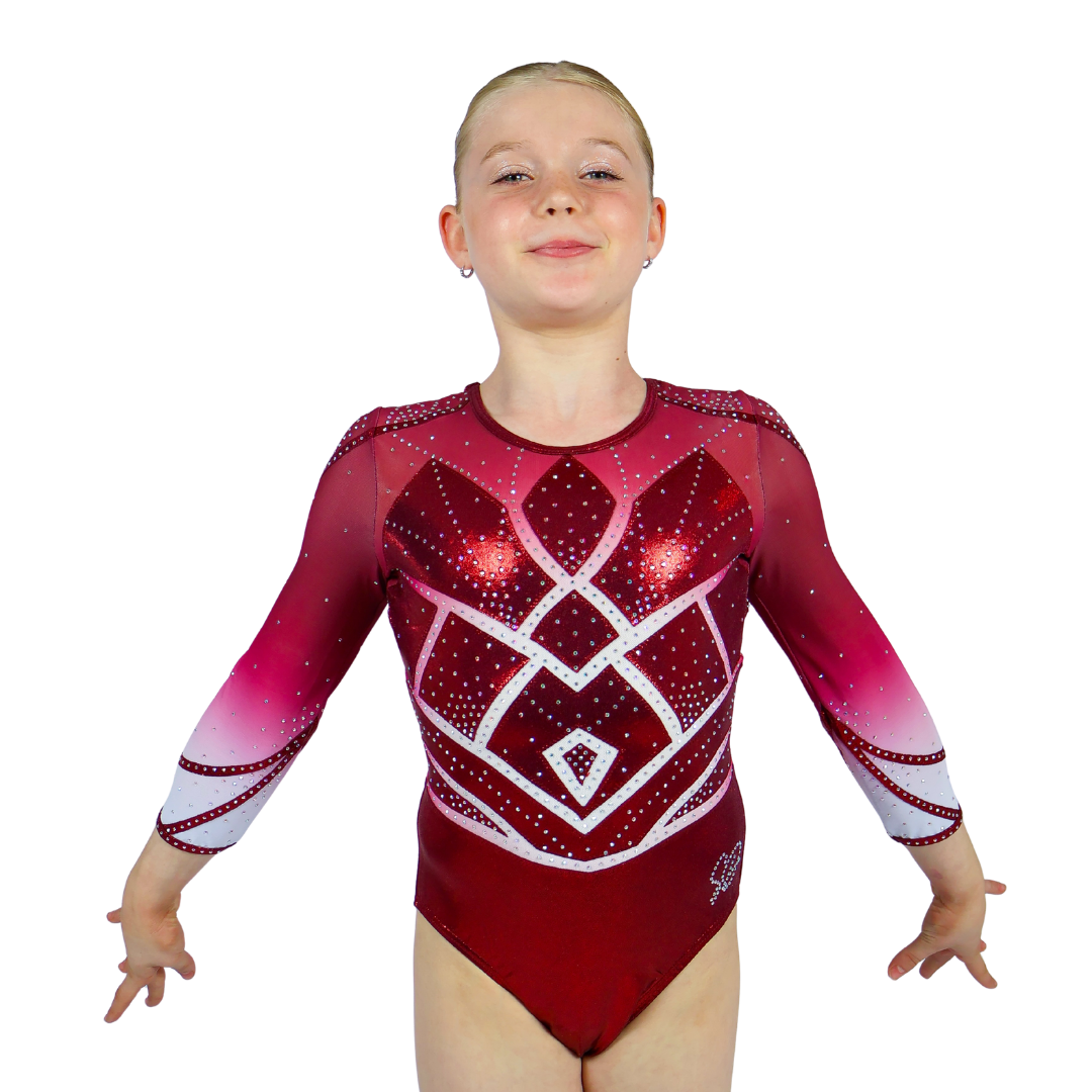 Justaucorps Nova Bordeaux Manches Longues