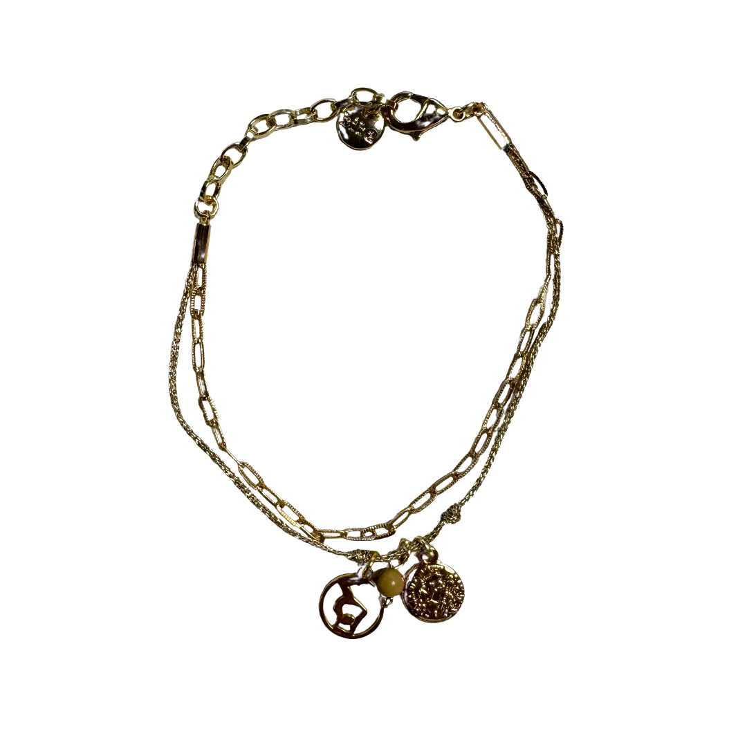Bracelet Charms Gymnast Gold