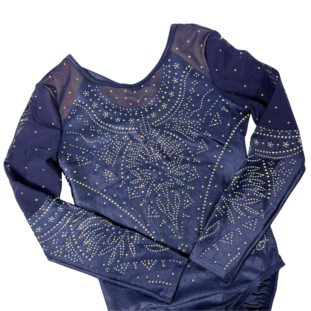 Justaucorps Cato Bleu Marine Manches Longues