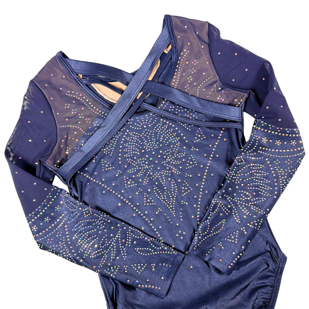 Justaucorps Cato Bleu Marine Manches Longues