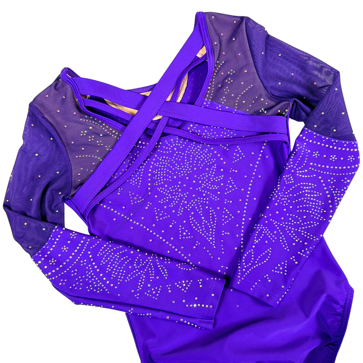 Justaucorps Cato violet manches longues