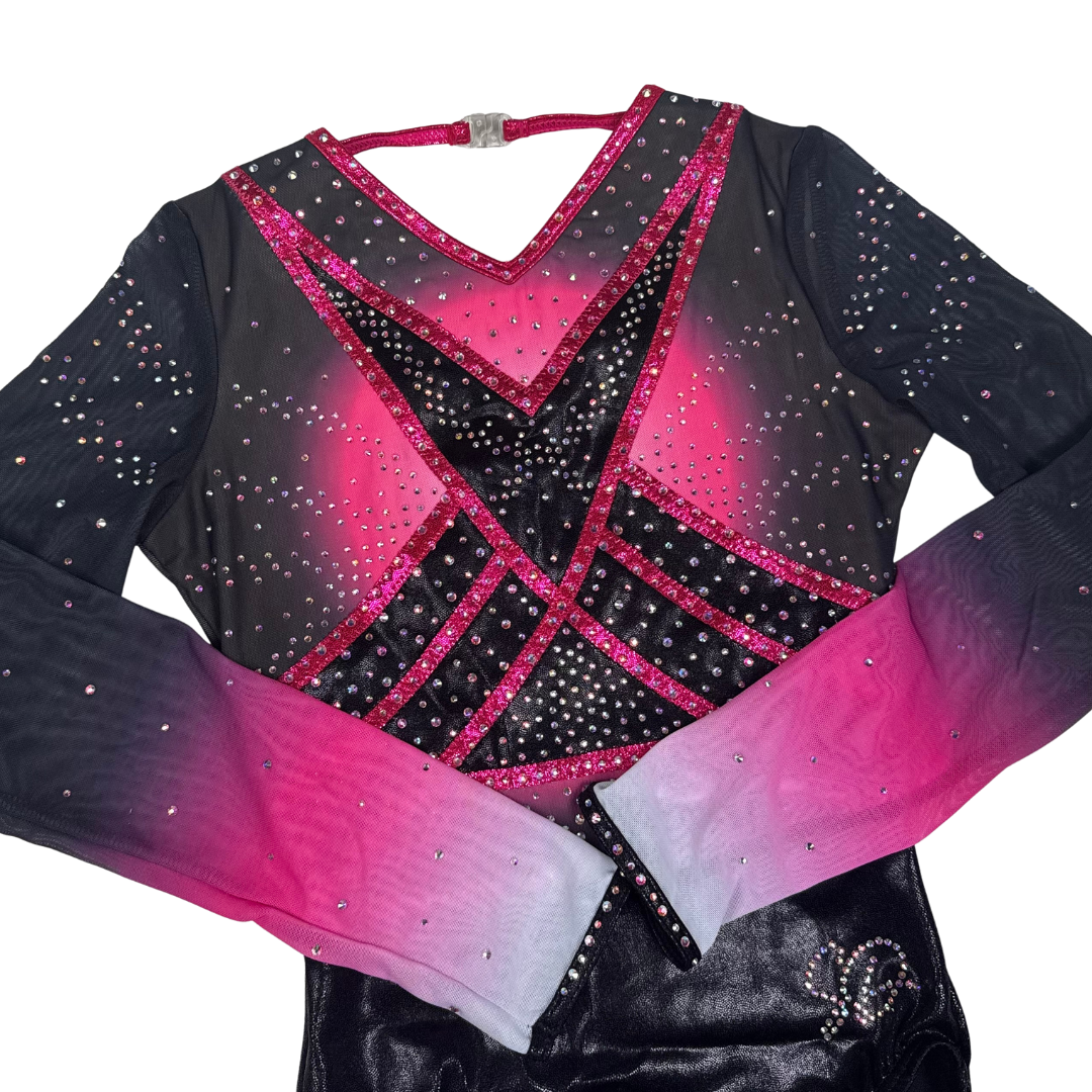 Fldy Meisjesturnpakje met lange broek, lange mouwen, glitter, metallic Fldy Meisjesturnpakje met lange broek, lange mouwen, glitter, metallic