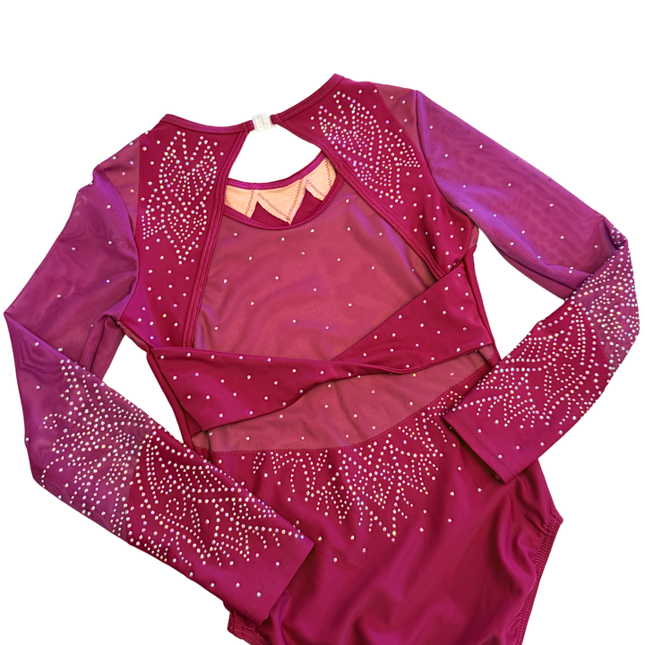 Justaucorps Indy Aubergine Manches Longues