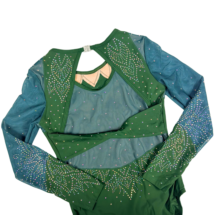 Indy Green Long Sleeve Gymnastics Leotard