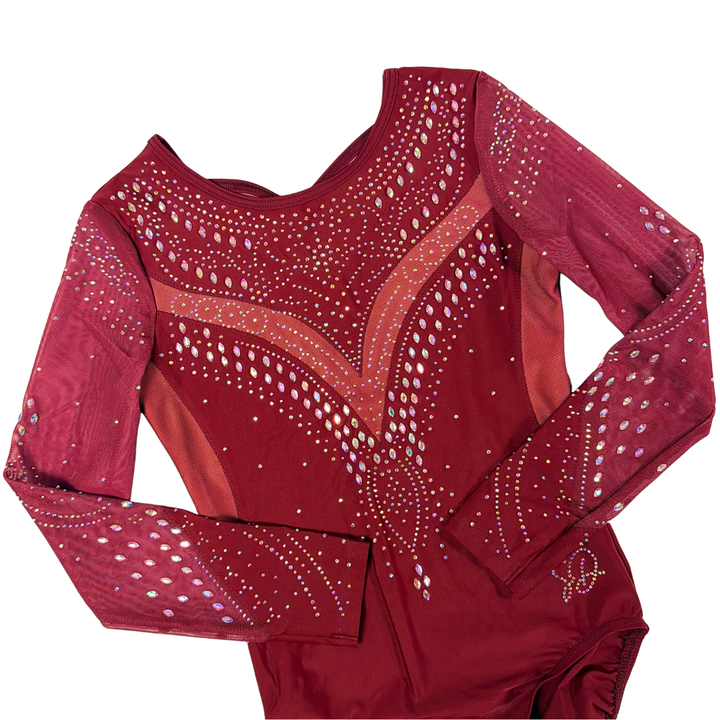 Justaucorps Isa Bordeaux Manches Longues - Lycra