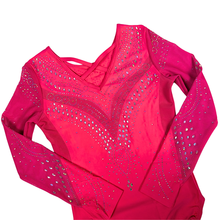 Justaucorps Isa Rose Fuchsia Manches Longues
