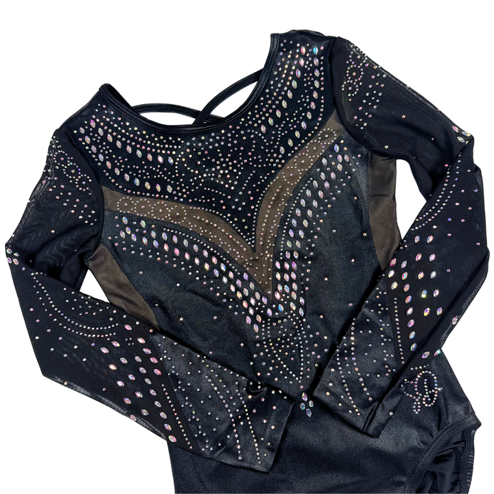 Justaucorps Isa Noir Manches Longues