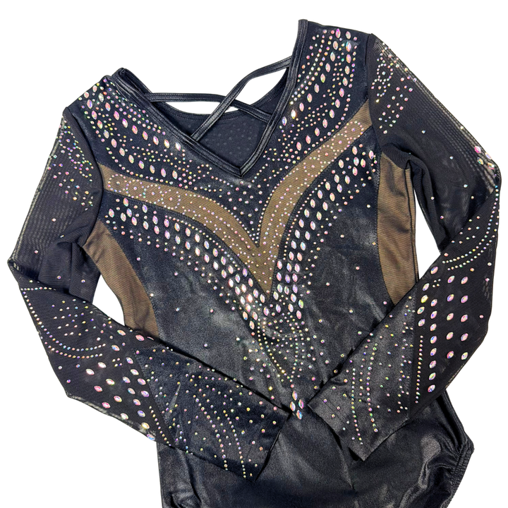 Justaucorps Isa Noir Manches Longues