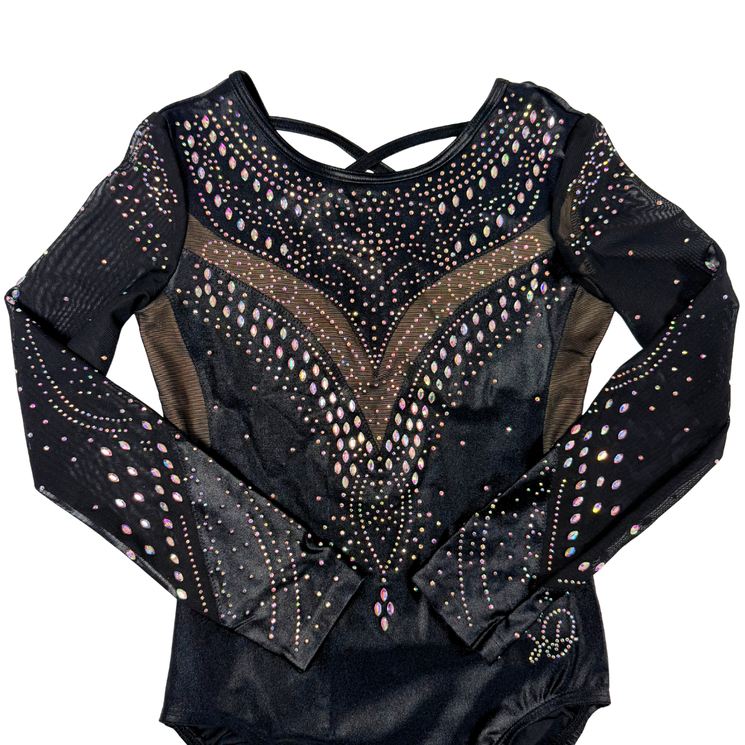 Justaucorps Isa Noir Manches Longues