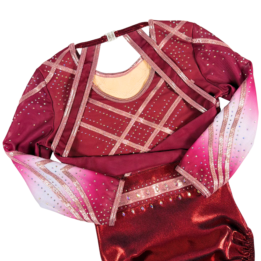 Justaucorps Julia Bordeaux Blush Manches Longues