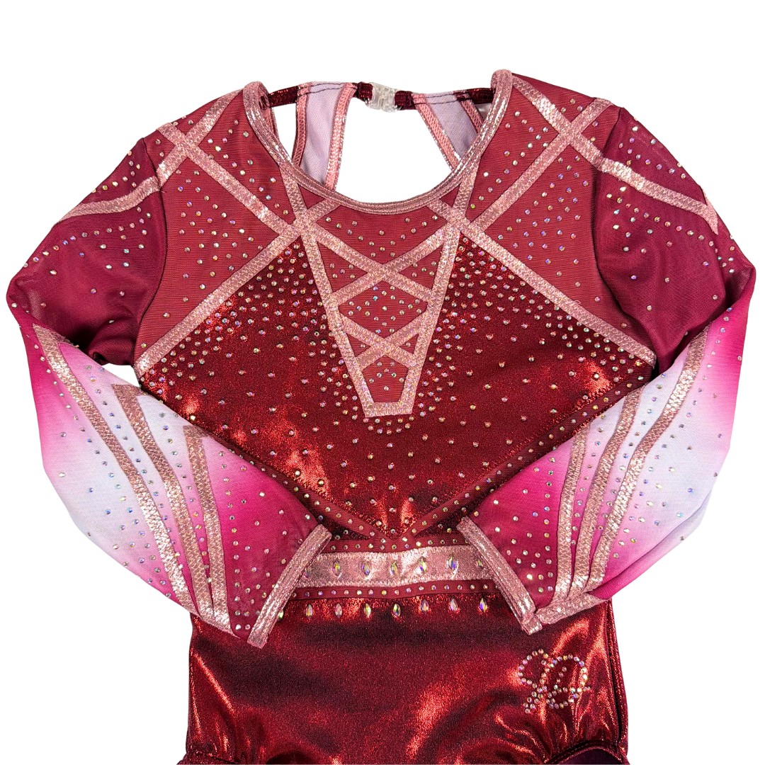 Justaucorps Julia Bordeaux Blush Manches Longues