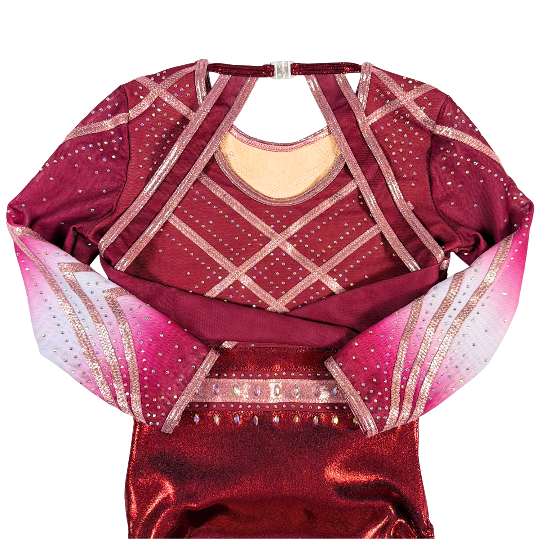 Justaucorps Julia Bordeaux Blush Manches Longues