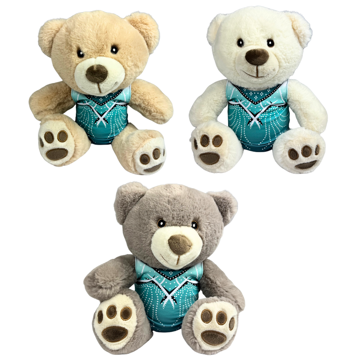 Peluche Ourson avec Justaucorps Jade Menthe