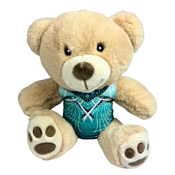 Peluche Ourson avec Justaucorps Jade Menthe