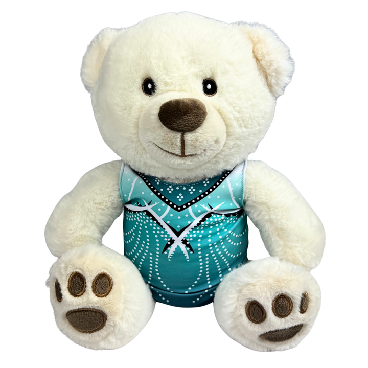 Peluche Ourson avec Justaucorps Jade Menthe