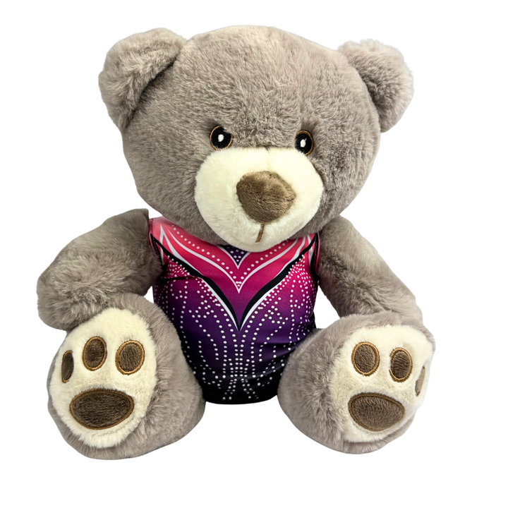 Knuffel Beer met Turnpakje Kyla Paars Roze