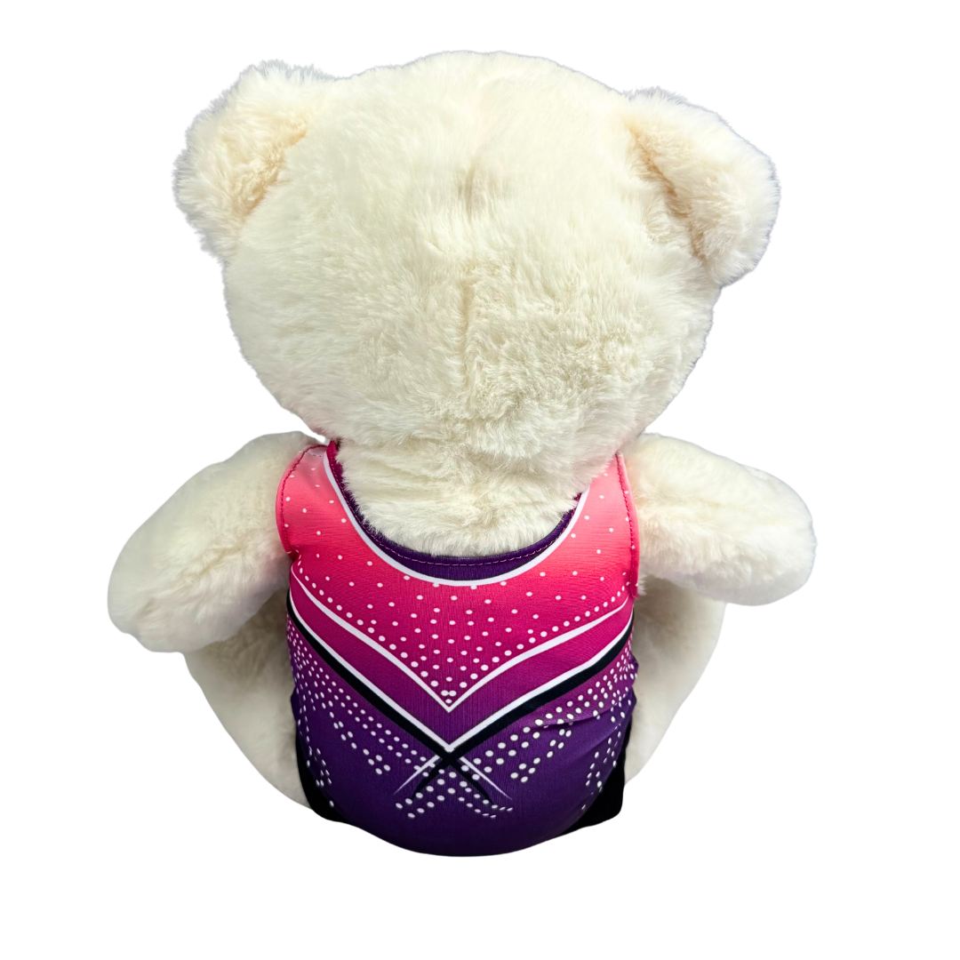 Knuffel Beer met Turnpakje Kyla Paars Roze